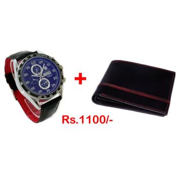Men Wallet With A Watch